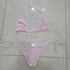 Velvet monogram bikini